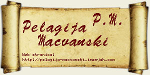 Pelagija Mačvanski vizit kartica